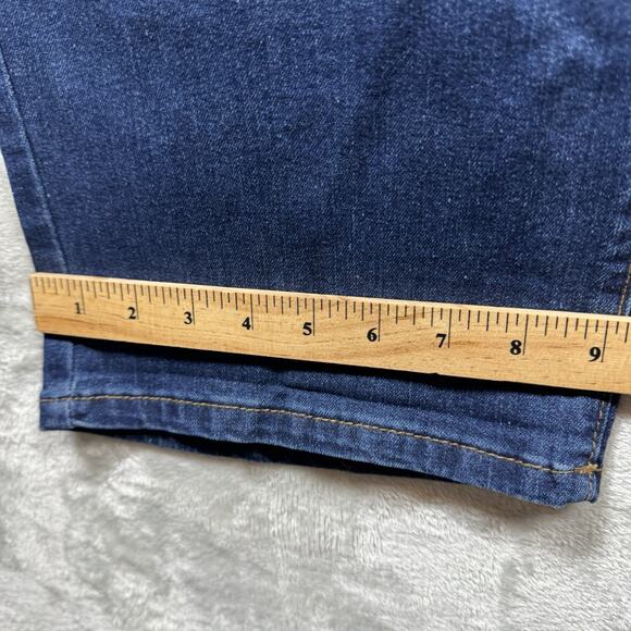 d.jeans NEW Womens Denim Jeans Sz 22W Rolled Capri Plus Stretch Dark Wash Zipper - Picture 9 of 12